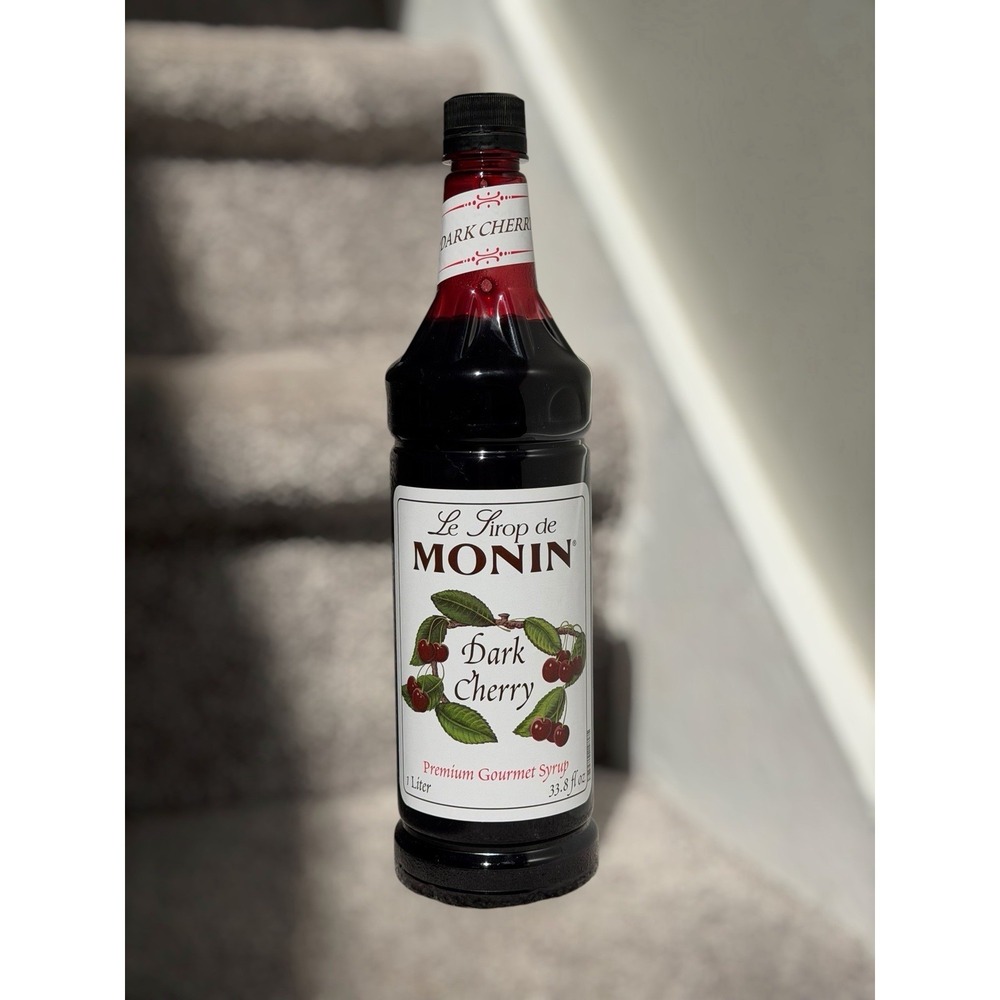 NEW Monin Darkâ Cherry Syrup 1L Coffee Bar Cocktail Mixer Drink Flavoring EXP 27